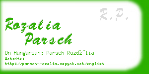 rozalia parsch business card